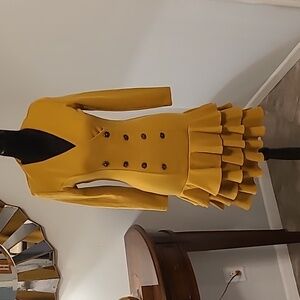 All That Jazz Black and Yellow Dress Vintage 80's